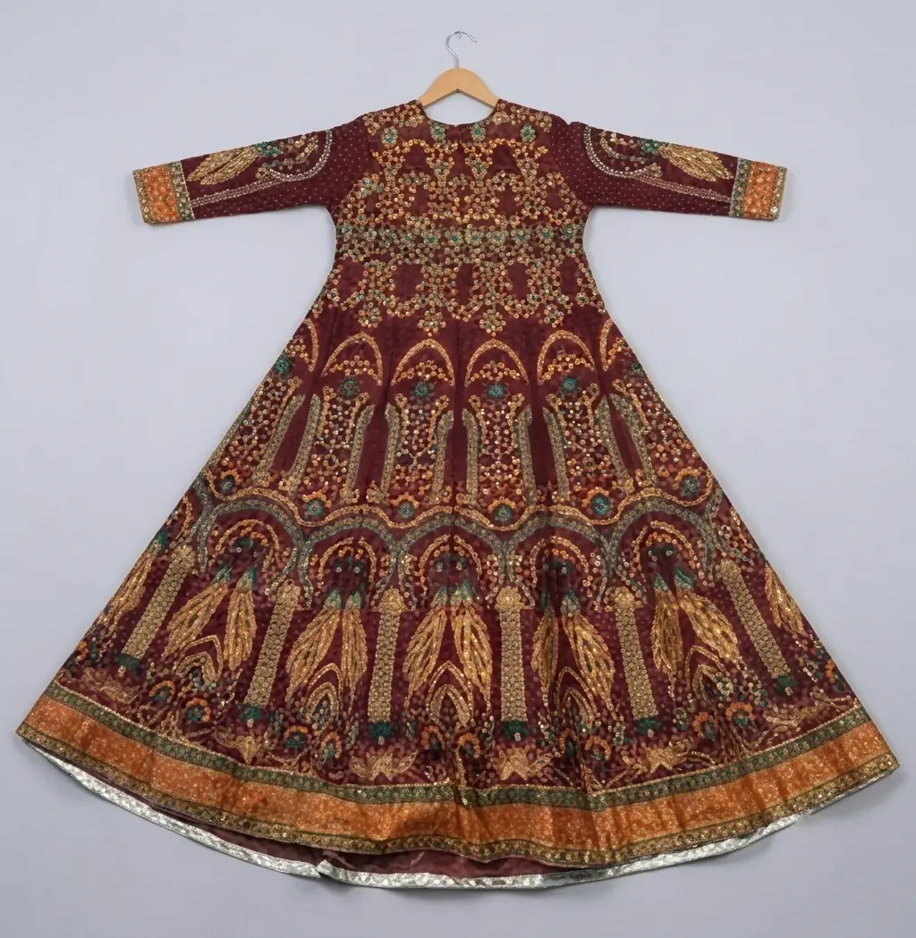 Full Mirror Block Printed Maxi with Kencan Dupatta | KQ118 - Image 5