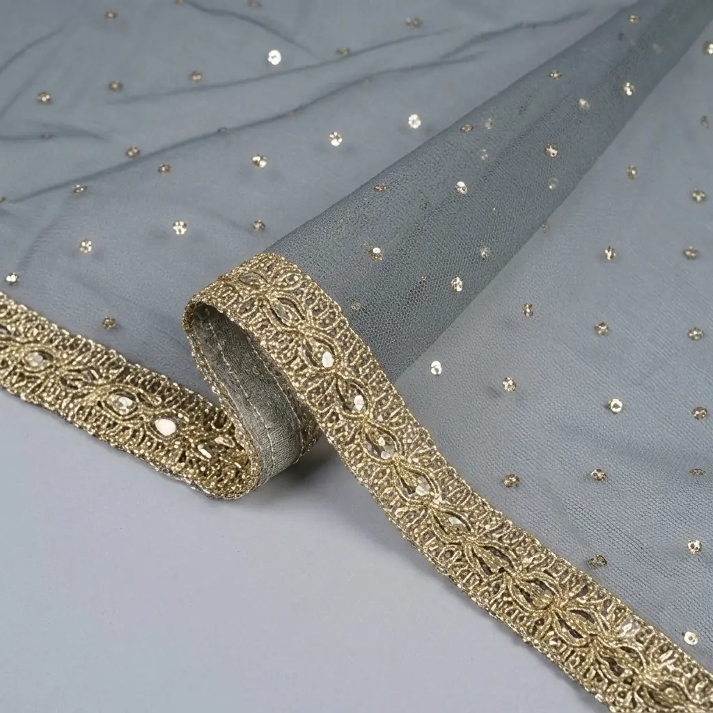 Full Mirror Block Printed Maxi with Kencan Zinc Dupatta | KQ124 - Image 3