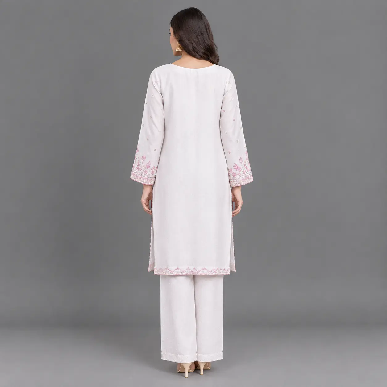 Embroidered 2-Piece Suit | Kehkashan Collection - Image 6
