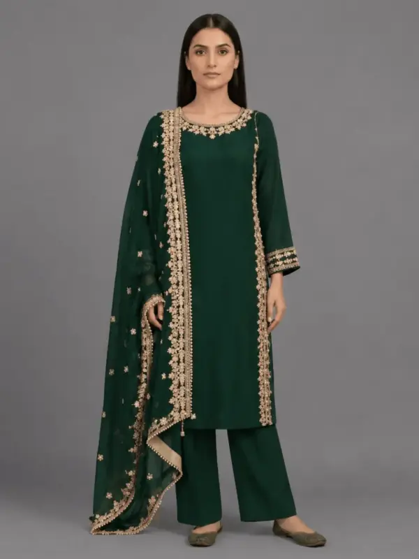 Zari Embroidered 3-Piece Suit | KQ175